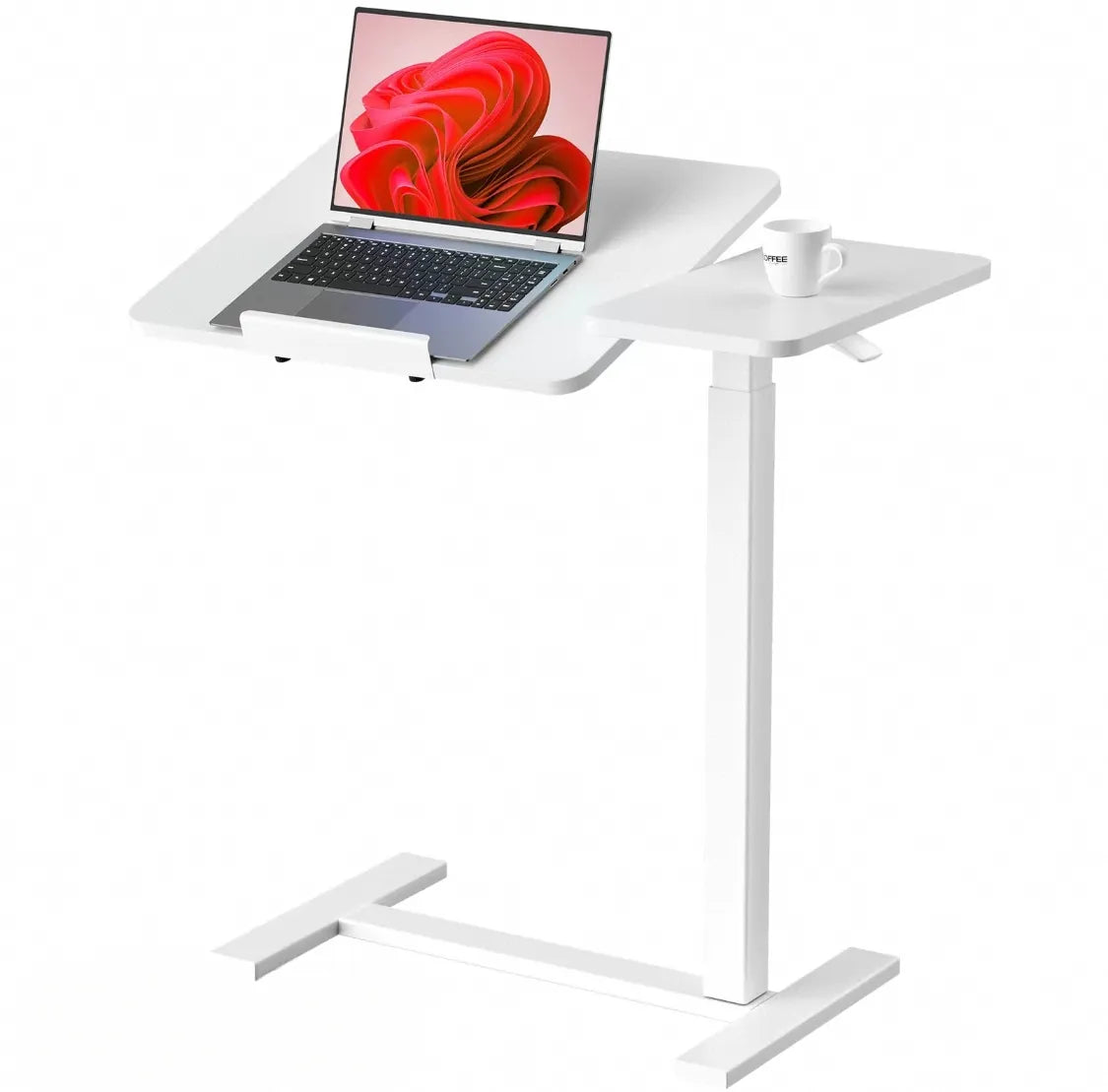 Height-adjustable mobile stand-up rolling workstation