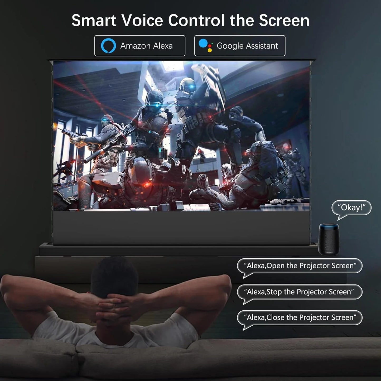 Simple projector screen
